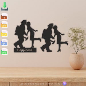 Personalized Firefighter couple Decor ,Laser Cut,Svg,Dxf,Glowforge CNC Cutting, Pdf ,Dxf,Svg,Ai,Eps Digital Vector Files Instant Download