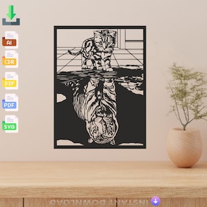 Cat mirror lion - Etsy 日本