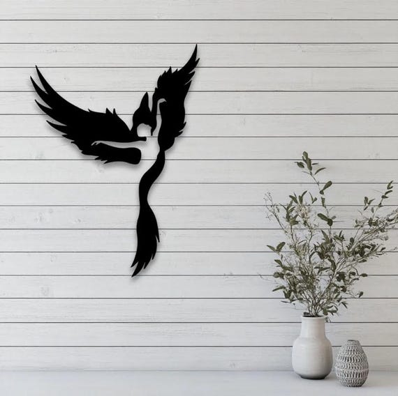 Angel Wing Woman SVG DXF: Laser Cut File, Wall Art (digital