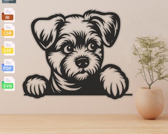 Archivo de corte láser de perro, diseño vectorial (descarga digital)