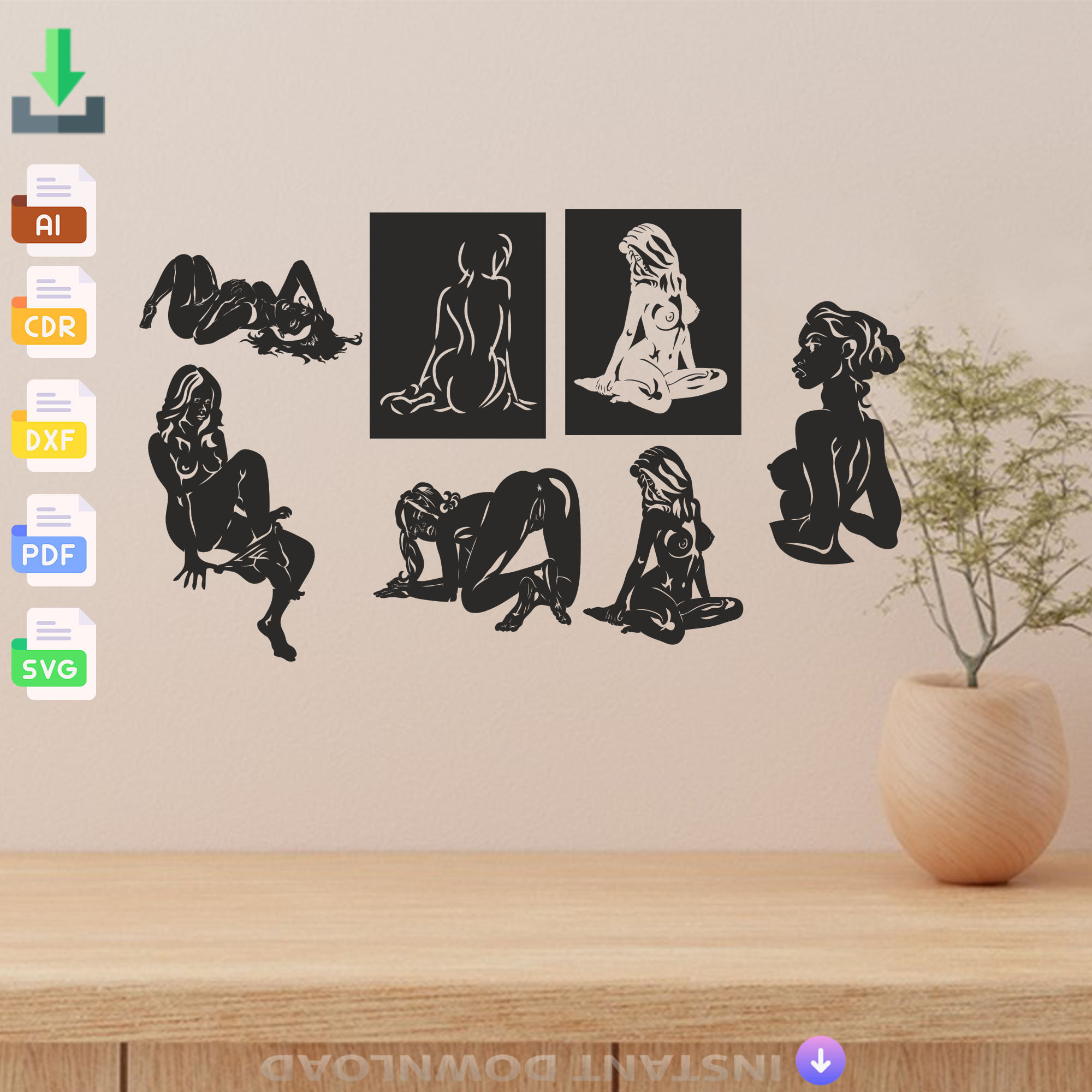 Nude Dxf File - Etsy