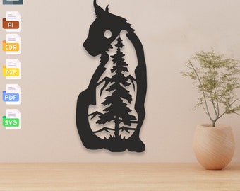 Wild Spike Monogram laser cut svg dxf files wall sticker engraving decal silhouette template cnc cut laser digital vector instant download