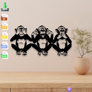 Puede incluir: Tres siluetas de monos negros, cada uno cubriendo un sentido diferente. El mono de la izquierda se tapa los ojos, el mono del medio se tapa las orejas y el mono de la derecha se tapa la boca.