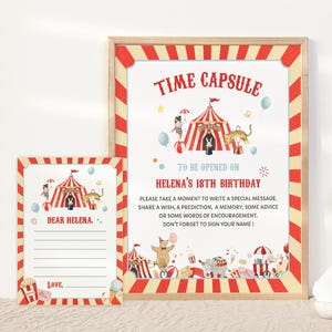 Carnival Time Capsule First Birthday Party, Circus 1st Birthday Printable, Carnival Baby Shower Template, Printable, Instant Download, BD18