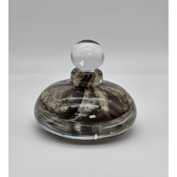 Vintage Anthony Stern Blown Glass Perfume Bottle Signed Original Sticker