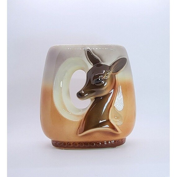Vintage Royal Copley Planter Deer Doe MCM 7.5" Tall