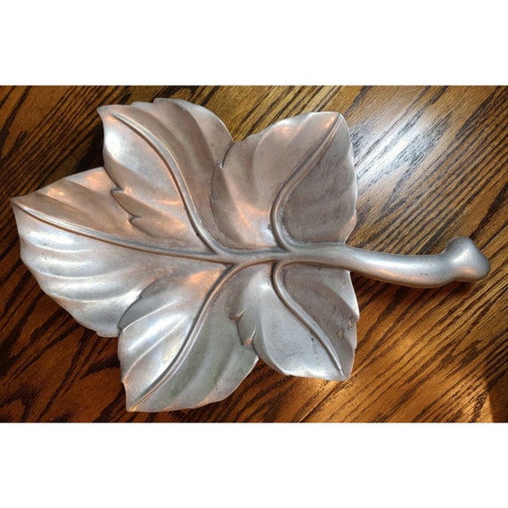 ROYAL HICKMAN MAPLE Leaf Aluminum Dish Signed Bruce Fox  Metal Creed