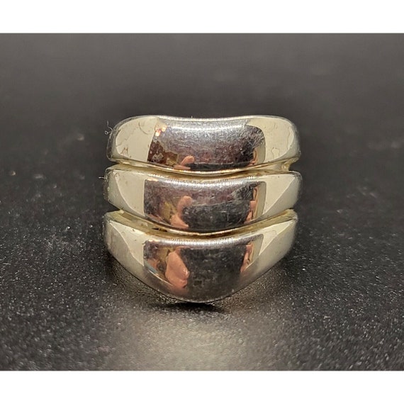 Vintage Sterling Silver MCM Wide Band RING 925 SU Size 7 1/2