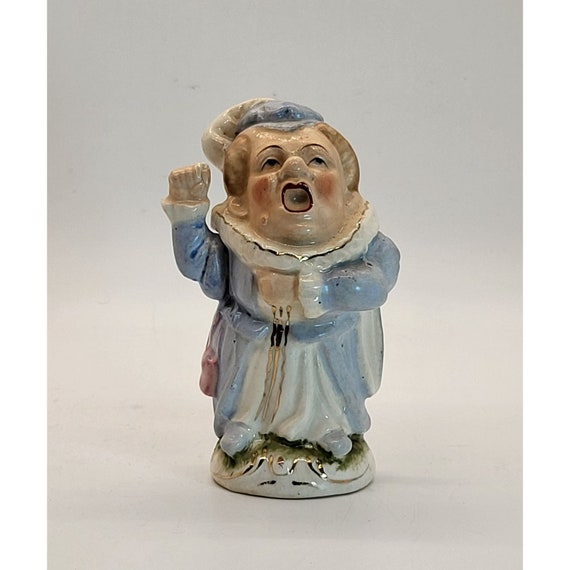 Ginori Repro Dwarf Opera Singer Salt Shaker Mansion House Porcelain Figurine Capodimonte Vintage