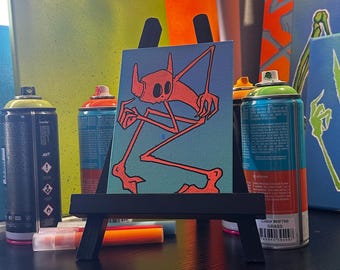 Orange Dancing Demon Original Painting