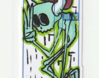 Adesivo demoniaco stravagante Numero 1 Blu