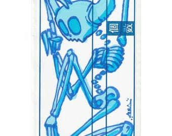Adesivi graffiti disegnati a mano del progetto Benjamin RANDOM su etichetta giapponese