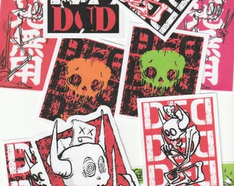 RANDOM Benjammin Project Graffiti Slap Stickers (5 Pack rectangular 3&quot;x3&quot;)