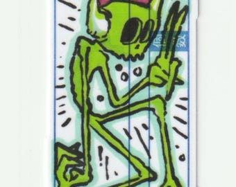 Adesivo demoniaco stravagante Numero 3 verde