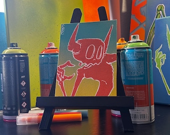 Orange Demon "Just A Pinch" Original Painting