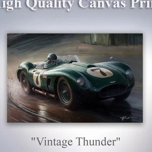 Aston Martin DBR 1 Fine Art Print, original art work, Racing Art, Oil Painting Style