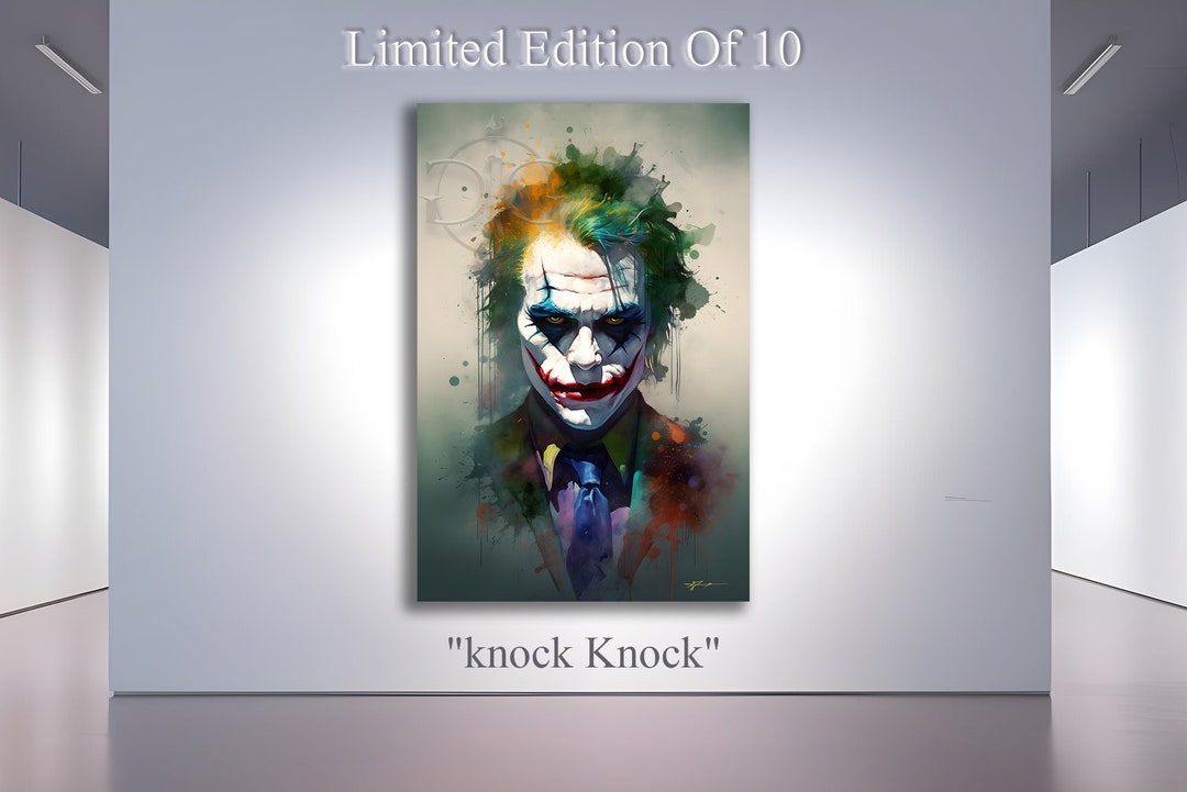 The Joker Canvas Art, DC Comic the Joker Art for Home Décor, Exclusive ...