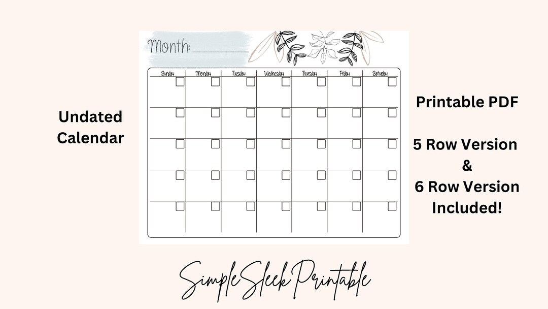 undated-printable-calendar-with-both-5-row-and-6-row-options-included-pdf-downloadable-printable-us-landscape-letter-yearly-calendar-etsy