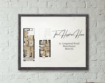 Personalised Rendered Home Floor Plan (3 Bedroom)