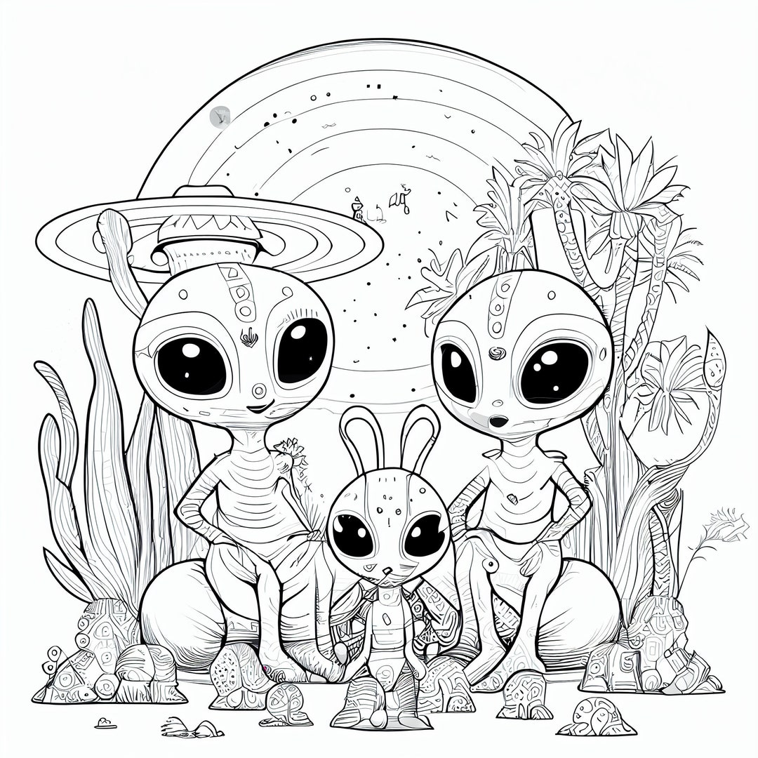 Alien Coloring Book for Kids 8-12 Ages Graphic by Chic And Sleek Designs ·  Creative Fabrica