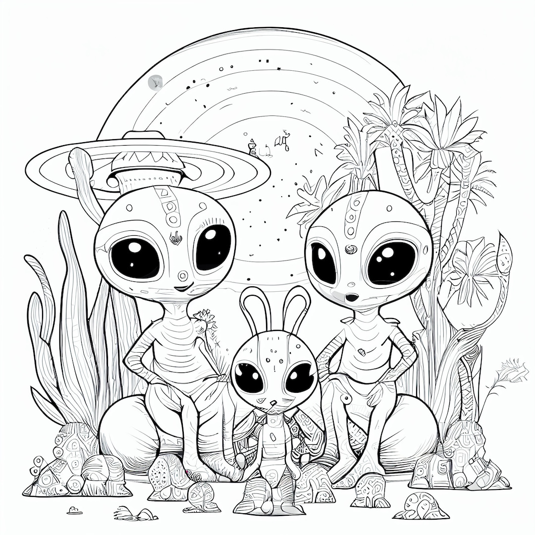 Alien Coloring Book for Kids 8-12 Ages Graphic by Chic And Sleek Designs ·  Creative Fabrica