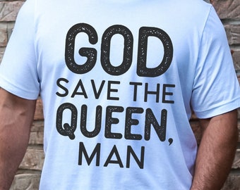God Save the Queen Man Tee Shirt, Joe Biden Funny Gaffe TShirt, Biden T-Shirt, Funny Democrat Shirt, Political Shirt, God Save the Queen Tee