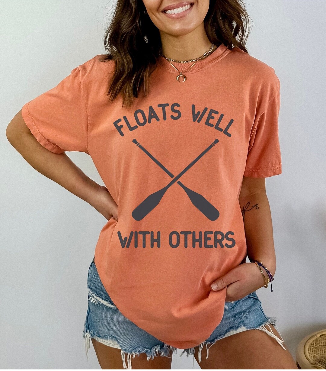 Floats Well With Others Comfort Colors Tee Shirt, Float Trip Tee