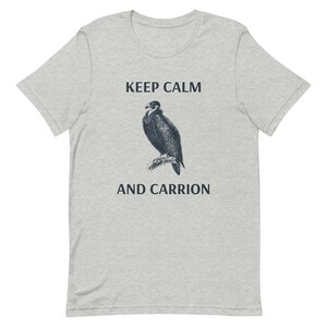 Unisex Keep Calm and Carrion Shirt, Vulture Shirt, Funny Shirt