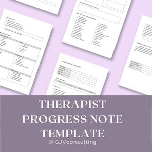 Therapist Progress Note Template- note template therapy note counseling note image 5