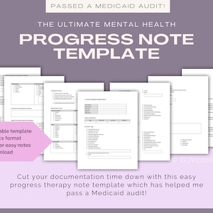Therapist Progress Note Template- note template therapy note counseling note image 7
