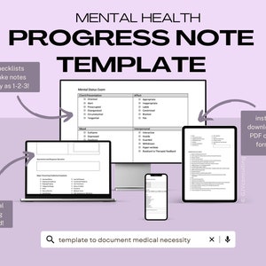 Modello di nota di progresso del terapeuta - modello di nota nota di terapia nota di consulenza
