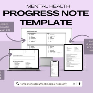 Therapist Progress Note Template- note template therapy note counseling note