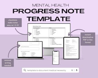 Therapist Progress Note Template- note template therapy note counseling note
