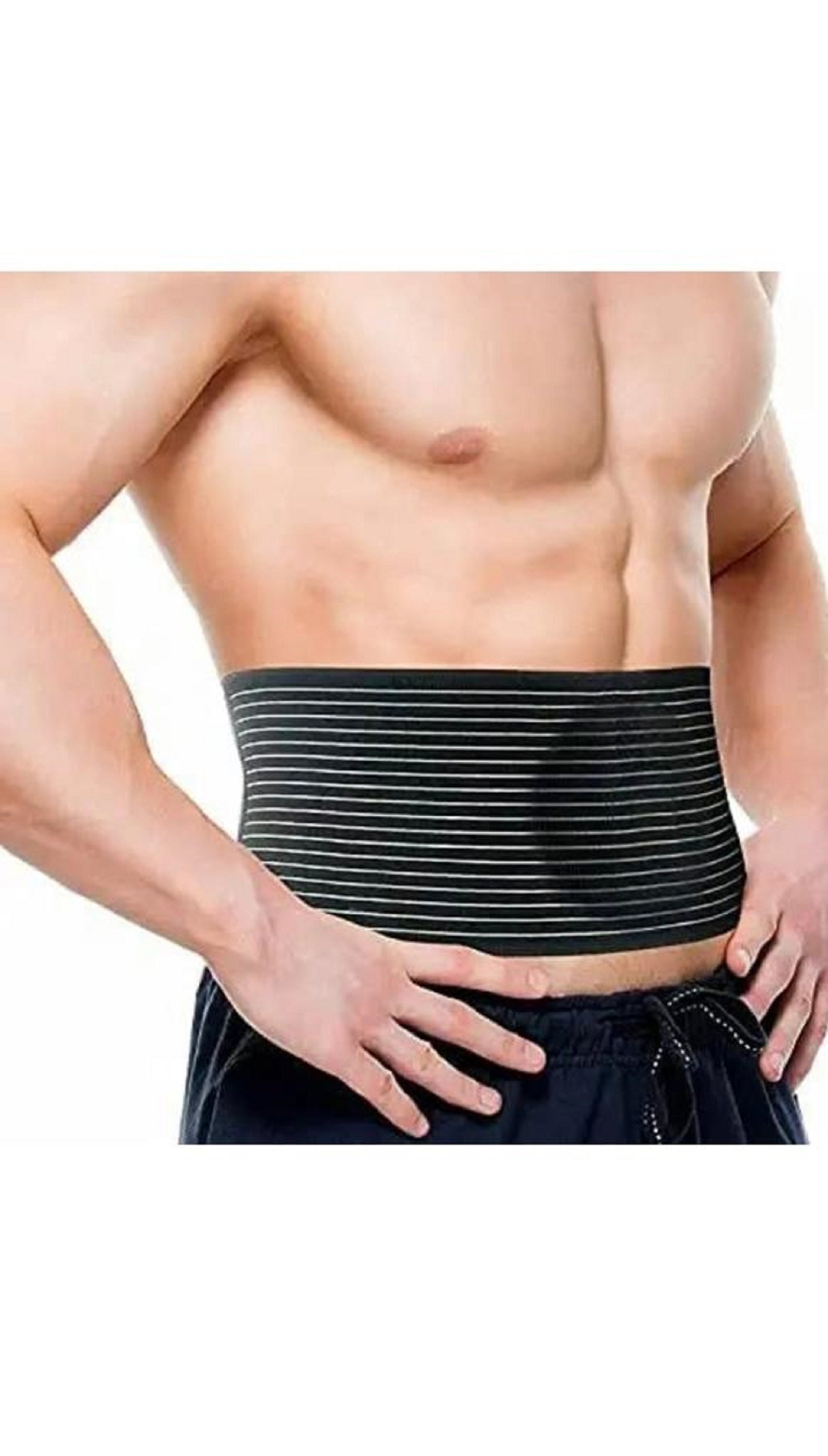 Ergonomic Umbilical Hernia Belt – Abdominal Binder for Hernia Support –  Umbilical Navel Hernia Strap with Compression Pad – Ventral Hernia