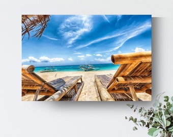 Philippines Beach Paradise Metal Wall Art Print, Tropical Island Boracay, Home Decor, Fine Art Wall Print, Wall Art, Beautiful Views