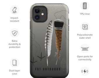 Turkey Feather iPhone Case: Tough Dual-Layer Phone Protection