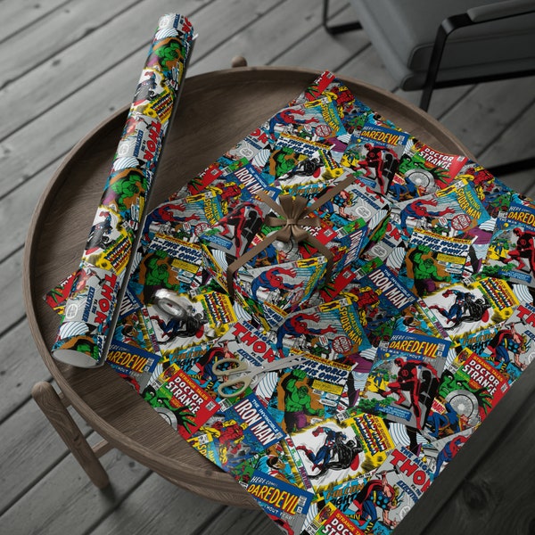 Wrapping Paper Comic Etsy