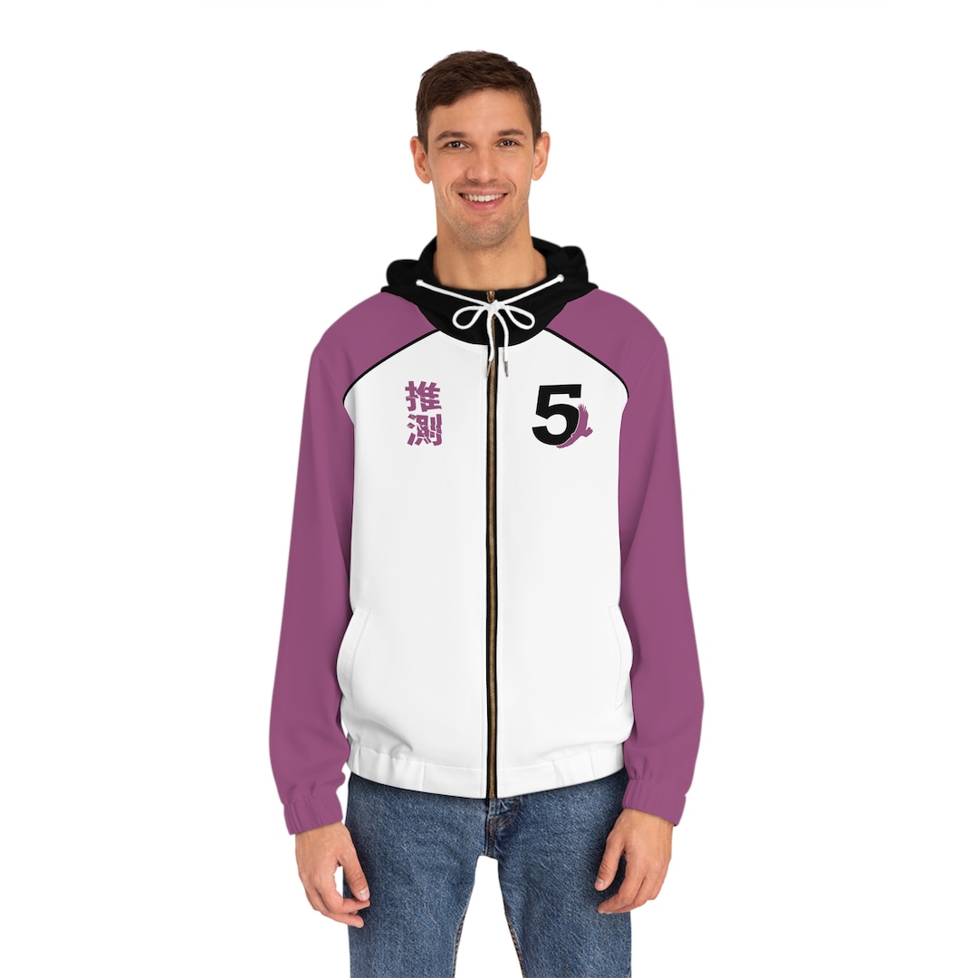 Anime Volleyball Zip Hoodie: Haikyuu Tendo Style