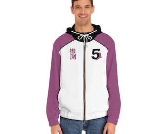 Anime Volleyball Zip Hoodie: Haikyuu Tendo Style