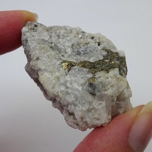 Calcite with Chalcopyrite & Galena from Wheal Wrey Cornwall. Rare Cornish mineral specimen The Levers Collection of rocks, crystals minerals