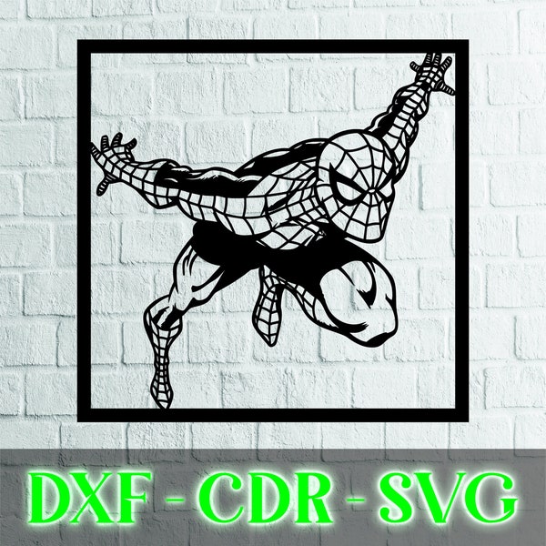 Spiderman Laser CNC dxf Files | Gravür svg Files | Plasma Laser Files | CNC Patterns | Wall Art | dxf,svg,ai,pdf,cdr,png,jpg |