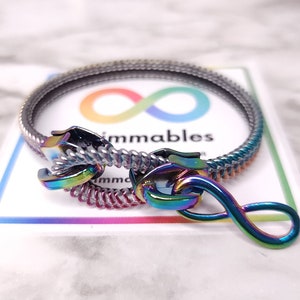 Sensory Zipper Bracelet for Autism | Fidget Bracelet | Zipper Fidget for Autism and ADHD | Handmade Custom Size Spectrum Zipper Bracelet