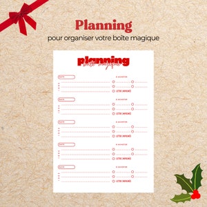 Kit boîte magique de Noël Lettres du père Noël calendrier de l’avent