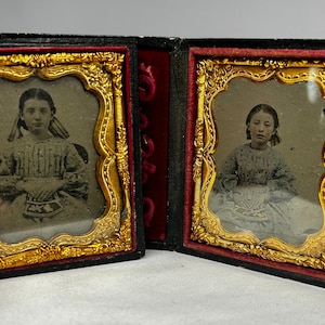 Authentic Civil War Era Ambrotype Child Photo Pair
