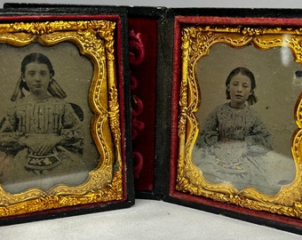 Authentic Civil War Era Ambrotype Child Photo Pair
