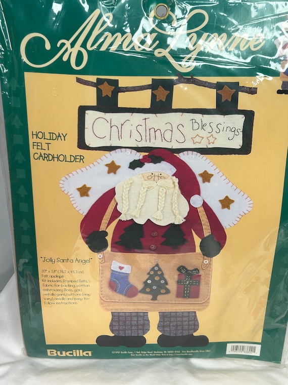 Alma Lynn Christmas Blessings Holiday Felt Cardholder 1997