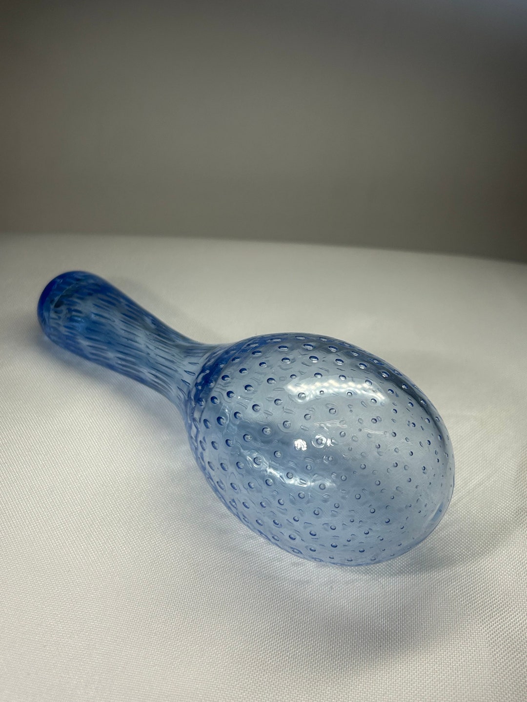 Antique Hand Blown Bullicante Blue Glass Darning Egg Etsy