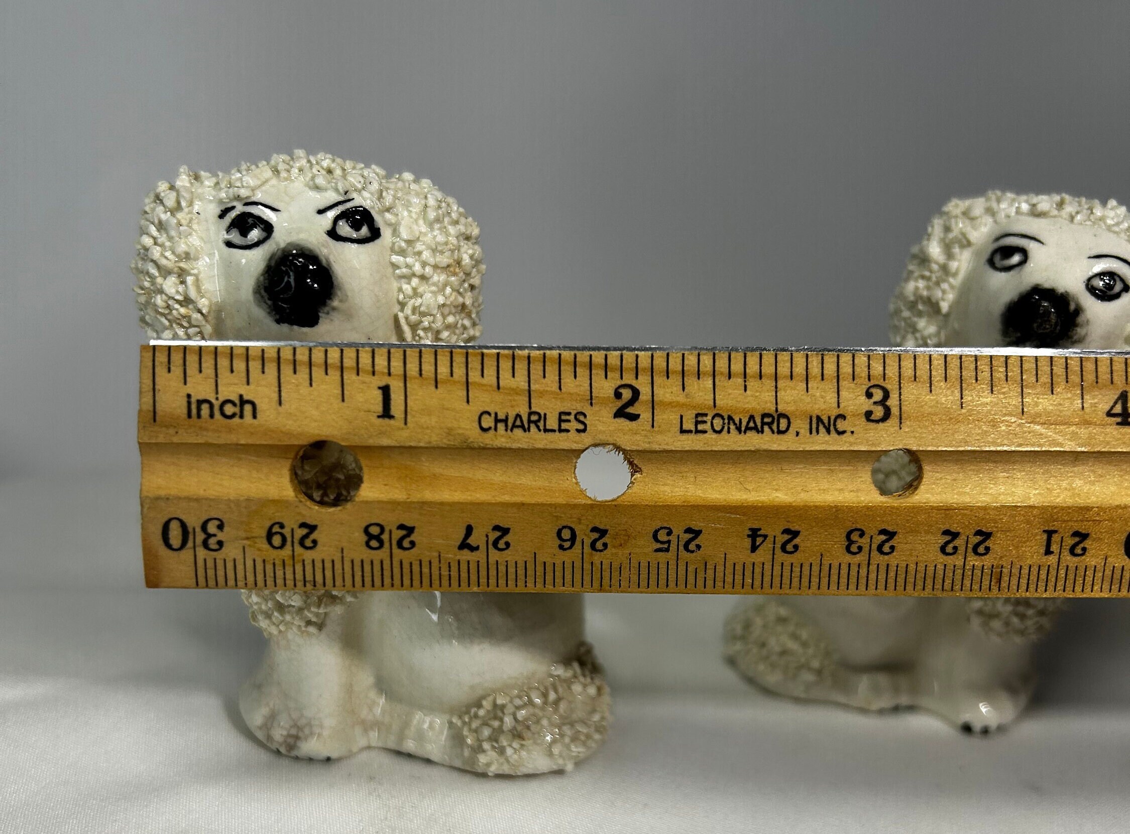 Antique Miniature Staffordshire Confetti Poodles Pair Etsy