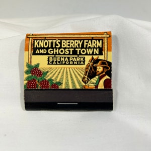 Vintage California Knott’s Berry Farm And Ghost Town Matchbook California Phone Number 2291