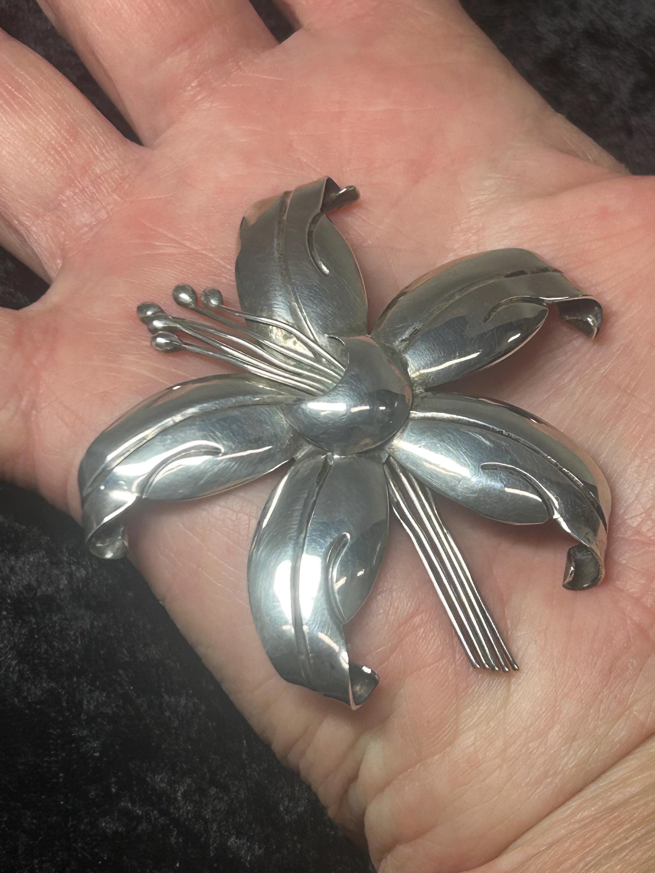 Mexico Silver Brooch - Etsy Mexico Silver Brooch - Etsy